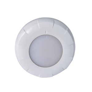 Luz led marina serie Aurora tipo domo, emite luz de color blanco y rojo de 180 l√∫menes, para uso exterior e interior, fabricado bajo norma de protección IP68.