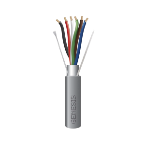 Bobina de 152 Metros de Cable / 6x22 AWG BLINDADO / Color Gris / Para Aplicaciones de Audio, Seguridad y Control