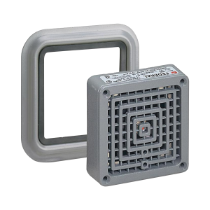 Bocina Vibratone con placa de ajuste, UL y cUL, 24V, gris