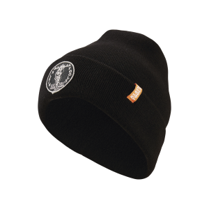 Gorro Negro de Tejido Grueso para Instaladores, con Logo KLEIN TOOLS Vintage.