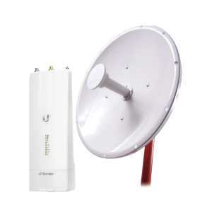 Kit de radio AF5XHD con antena NP2 de 34 dBi , Frecuencia (4.9-6.2 GHz), incluye jumper, ideal para distancias de hasta 50km
