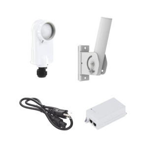 Kit de radio C5X, rango de frecuencia extendida (4.9 a 6.4 GHz),  incluye inyector POE, cable de alimentación y montaje universal para tubo o poste
