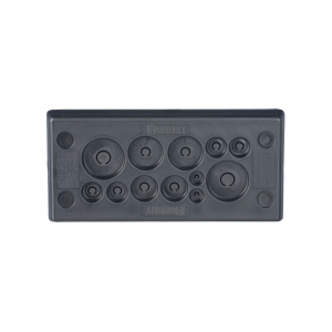 Pasacables Rectangular de Membrana, IP66, 3.39" x 1.42", 12 orificios, para Cables no Terminados. Color Negro
