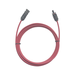 Cable Fotovoltaico / 1 metro / Color Rojo / Calibre 10 AWG / Terminal MC4-M / ambos extremos