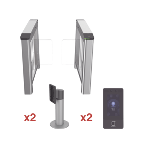 Kit de Torniquete con Terminales Faciales incluidas / Montajes Incluidos / Izquierdo y Derecho / Carril de 90 cms / 3,000,000 MCBF / 4 Pares de IR