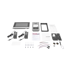 Kit de Videoportero IP Poe Estandar con llamada a App de Smartphone (HikConnect) / Apertura con tarjeta MIFARE / Frente de calle IK08 & IP65 / Soporta 2 puertas