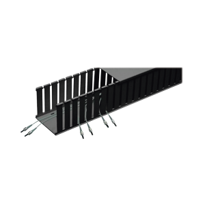 Canaleta Ranurada de PVC sin Tapa, Fiber-Duct‚Ñ¢, 4 in de Ancho, 4 in de Alto y 1828.8 mm de Largo, Color Negro