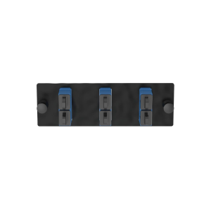 Placa Acopladora de Fibra Optica FAP, Con 3 Conectores SC Duplex (6 Fibras), Para Fibra Monomodo OS1/OS2, Color Azul