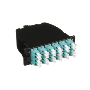 Casete OptiCom¬Æ de Fibra √ìptica Multimodo OM3, Con 2 Conectores MPO a 12 LC Duplex, Polaridad Método A, Pérdida de Inserción Estándar
