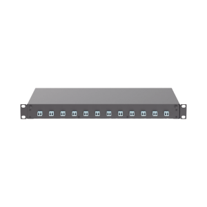 Panel de Distribuidor de Fibra √ìptica, Con 12 Conectores LC Duplex (24 Fibras), Para Fibra Multimodo OM3/OM4, 1 UR