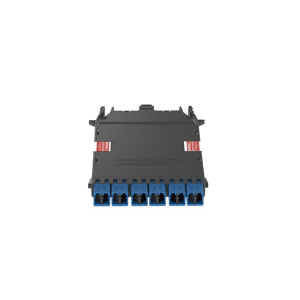 Cassette HD Flex‚Ñ¢ Para 12 Fibras Monomodo OS2, de MPO a 6 Conectores LC Duplex, Color Azul
