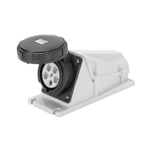 BASE DE SUPERFICIE ANGULADA 90¬∞ - IP67 - 3P+N+T 125A 480-500V 50/60HZ - NEGRO - 7H - CABLEADO A TORNILLO