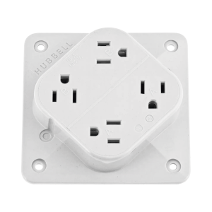 Multicontacto D√∫plex con 6 Salidas/ 15 A 125 V CA/ 2 Polos 3 Hilos / Color Blanco.