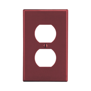 Placa de Pared para Contacto Duplex Color Rojo.