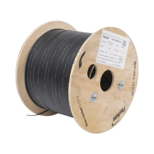 Carrete de 1 km de Fibra √ìptica Drop, Interior/Exterior G.657A2 Monomodo de 1 hilo (unifibra), Dieléctrica, Forro Negro