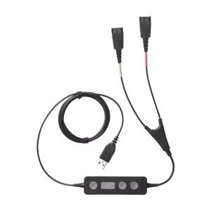 Jabra Link 265 USB/QD cable de entrenamiento, para conectar 2 diademas simultaneas con puerto USB (265-09)