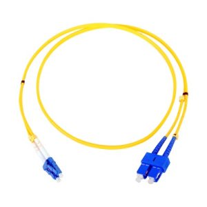 Jumper de Fibra Óptica Monomodo LC/SC Duplex de 1 metro
