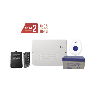 Kit de Panel de Alarma Híbrido 4G LTE con botón de Pánico y Detección de Caídas Inalámbrico, Incluye SIM con 2 años de Datos y APP Gratis