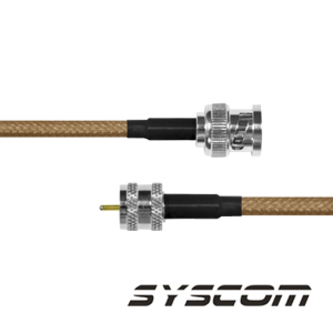 Jumper de 30cm con cable Cable LP142 con conectores BNC MACHO/MINI UHF MACHO.