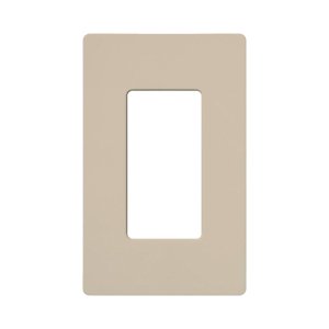Placa de pared 1 espacio, para atenuador (dimmer), apagador ó control remoto inalámbrico LUTRON.