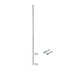 Mástil Liviano de Pared de 1.5 m (Diam. 1-1/4") con Cejas de Fijación  Soldadas, ¬°No se gira! Incluye Taquetes para instalación.