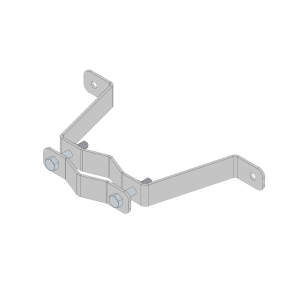 Herraje de Pared Liviano (1 pza) para Sujeción de Mástil 1" a 1-3/4".