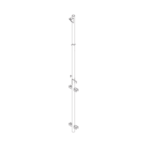Pluma de Aluminio de 4 metros CED.40 para Instalación de Tramos STZ (Con Polea).