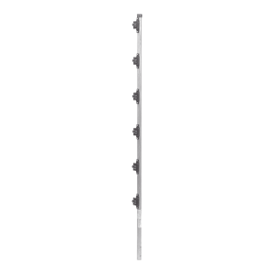 Poste con 6 Aisladores de PASO  para Cerca Electrificada. Tubo Galva. de 1.4m, cal. 18 de 1" Diam. (Sin pintar).