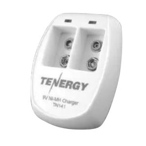 Cargador rápido de 2 compartimientos para baterías Ni-MH; Aplicable en baterías de 9 V