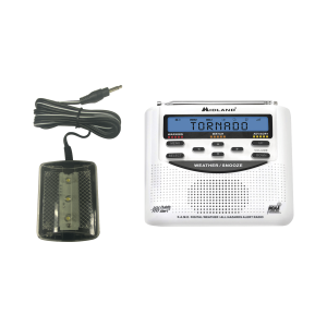 Radio receptor del Sistema de Alerta Sísmica Mexicano y meteorológico NOAA, vía radio en VHF y mediante códigos EAS-SAM, incluye Luz LED STR180