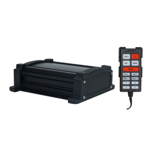 Sirena Vehicular de 100W de Potencia, Con Controlador Unimando Para Tonos, 2 Luces Auxiliares y Microfono