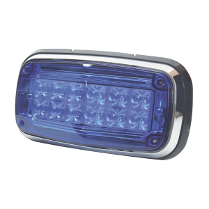 Luz de advertencia 8 X 4", Color Azul, IP67, SAE, Ideal para Ambulancias