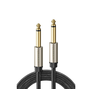 Cable de Audio Mono 6.35mm (1/4") Macho a 6.35mm (1/4")   Macho / 5 Metros / N√∫cleo de Cobre / Blindaje Interno / Nylon Trenzado / Color Negro