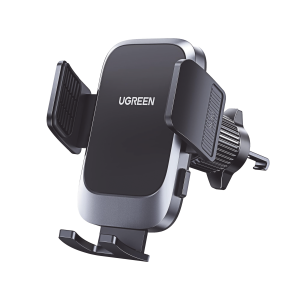 Soporte de Celular para Automóvil / Rotación de 360¬∞ / Botón de Liberación / Gancho Metálico / Pinzas de Goma / Compatible con Rejilla de Ventilación Horizontal y Vertical /  Sistema de Gravedad / Ranura de Ca