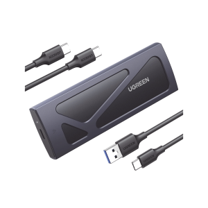 Carcasa Disco Duro NVME M.2 (Enclosure) / Hasta 2TB / USB3.2 a 10 Gbps / Soporta M Key y B+M Key / Compatible con SSD M.2 NVME 2230/2242/2260/2280 / UASP / S.M.A.R.T. / TRIM / ESD Incorporado / Color Negro / Caja de Aluminio