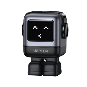 Cargador Mini GaN Robot de 30W serie Nexode / 1 USB-C de Carga Rápida / Tecnología GaN II / Multiprotocolo PD/QC/SCP/FCA / Carga Inteligente / Pantalla LED / Zapato Magnético Extraíble / Thermal Guard / Color Negro