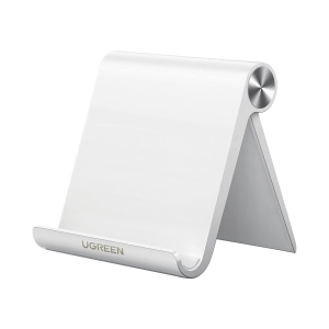 Soporte de Escritorio para Telefono Celular / Ajustable de 0¬∞ a 100¬∞ / Goma Antiarañazos / Antideslizante / Amplia Compatibilidad con dispositivos de 4'' a 7.9'' / Plegable / ABS / Color Blanco