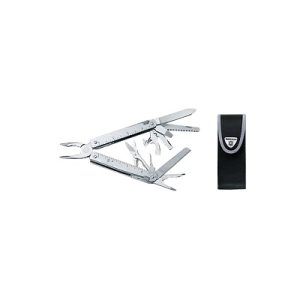 SwissTool - Multiherramienta tipo Navaja de Acero Inoxidable con Pinza y Funda de Nylon