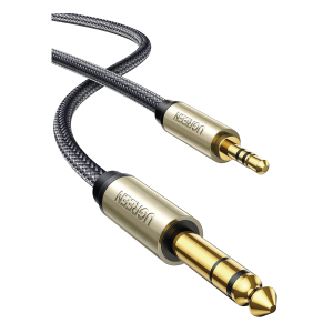 Cable Audio Estéreo 3.5mm (1/8") TRS a 6.35mm (1/4") TS / 5 Metros / Audio de Hi-Fi / Trenza de Nylon / Blindaje M√∫ltiple / Caja de Aleación Zinc / N√∫cleo de Cobre Puro / Compatibilidad Universal