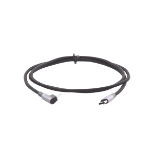 Cable USB-C a USB-C / Conector con Ángulo Recto de 90¬∞ / 1 Metro / Carcasa de Aluminio / Nylon Trenzado / Transferencia de Datos Hasta 480 Mbps / Soporta Carga Rápida de hasta 60W / 2 años de  Garantía