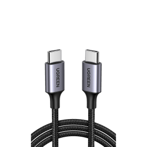 Cable USB C a USB C / 2 Metros  / Carcasa de Aluminio / Nylon Trenzado / Transferencia de Datos Hasta 480 Mbps / Soporta Carga Rápida de hasta 60W, 20V 3A / 2 años de  Garantía