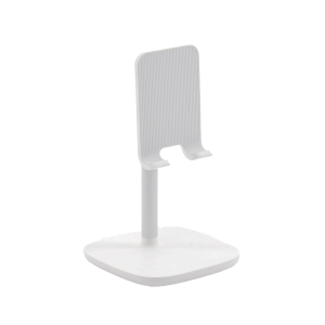 Soporte para Telefono Celular & Tablet / Ajustable de 5¬∞ a 45¬∞ / Base Antideslizante / Proteccion de Silicona / ABS / Amplia Compatibilidad con dispositivos de 4'' a 7.9'' / Color Blanco
