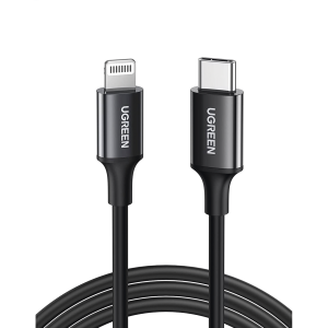 Cable USB C a Lightning / MFi Certificado  / 1 Metro / Cable Lightning de Carga Rápida / Compatible con iPhone 14 Plus/14 Pro/13/13 Pro/12/12Pro/11, iPad Pro/Air, iPod, AirPods / Duradero y Flexible / Carga Rápida 60W máx.