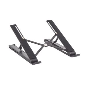 Estación de Acoplamiento (HUB) con Soporte para Laptop /  2 puertos USB 3.0 a 5Gbps / HDMI 4K@30Hz / Memoria SD + TF / Color Negro / 5 en 1