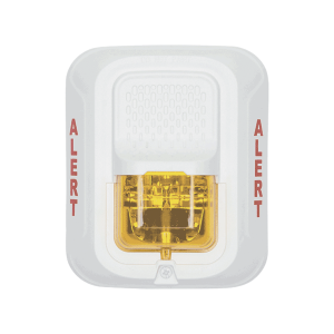 Lámpara Estroboscópica Color Blanco, para Notificación de Alerta, Montaje en Pared, Lente Estroboscópico Color Ámbar, Candelas Seleccionables