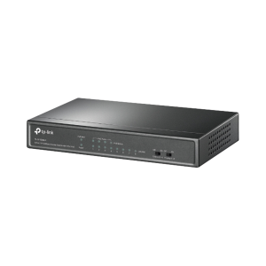 Switch PoE no Administrable de escritorio 8 puertos 10/100 Mbps, 4 puertos PoE, 41 W, modo extensor PoE hasta 250 metros.