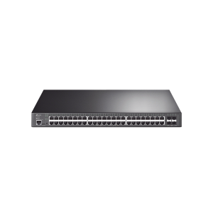 Switch PoE+ JetStream SDN Administrable 48 puertos 10/100/1000 Mbps + 4 puertos SFP, 48 puertos PoE+, 384W, administración centralizada OMADA SDN