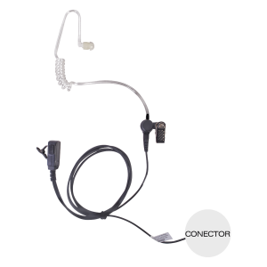 Micrófono - audífono de solapa con tubo ac√∫stico transparente para KENWOOD PKT23K con tubo ac√∫stico de PU (grado médico)