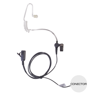 Micrófono - audífono de solapa con tubo ac√∫stico transparente para NXPOC-130