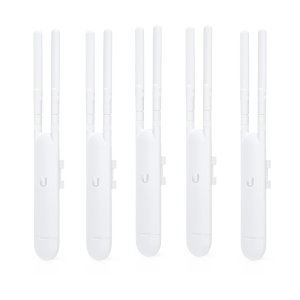 Paquete de 5 Access Point UniFi doble banda para exterior, antenas desmontables 360¬∞ , 802.11ac MIMO 2X2, hasta 100 usuarios por equipo. 802.3af, Sin PoE¬¥s